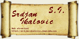 Srđan Ikalović vizit kartica